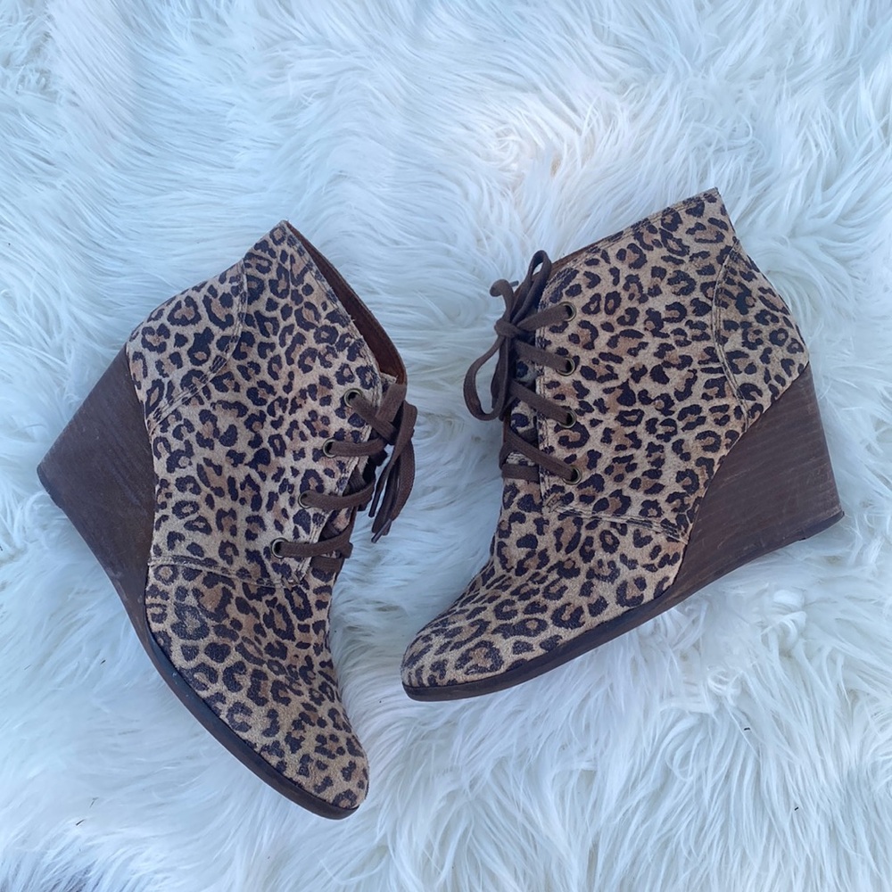 🖤🤎Lucky brand leopard print booties 🖤🤎size 10